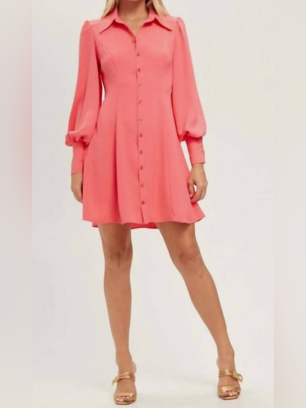 TRINA TURK lanea puff bishop sleeve mini dress